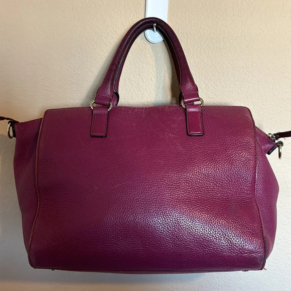 Kate Spade magenta top handle with cross body strap satchel - Picture 6 of 14